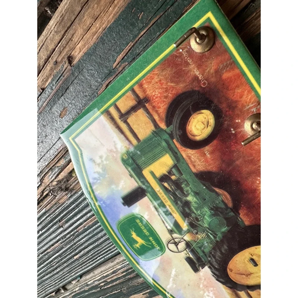John Deere Vintage Tractor Key Rack Wall Plaque Charles Freitag Art 4 Hooks
